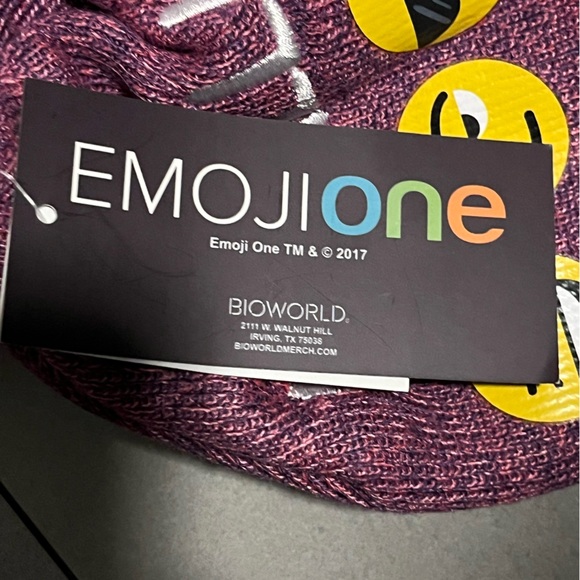 ⭐️NWT - Emoji Knit Hat & Glove Set for Girls/Tweens Heathered Pink & Blue Color - Picture 2 of 3